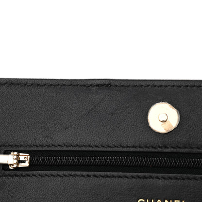 Chanel Lambskin Quilted Wallet On Chain WOC White Black 13 of 17