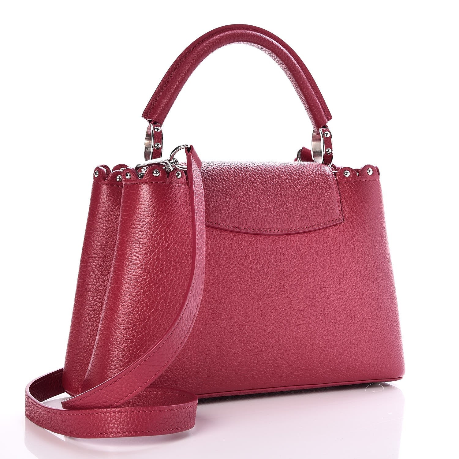 Louis Vuitton Taurillon Lace Croquets Capucines BB Groseille 4 of 8