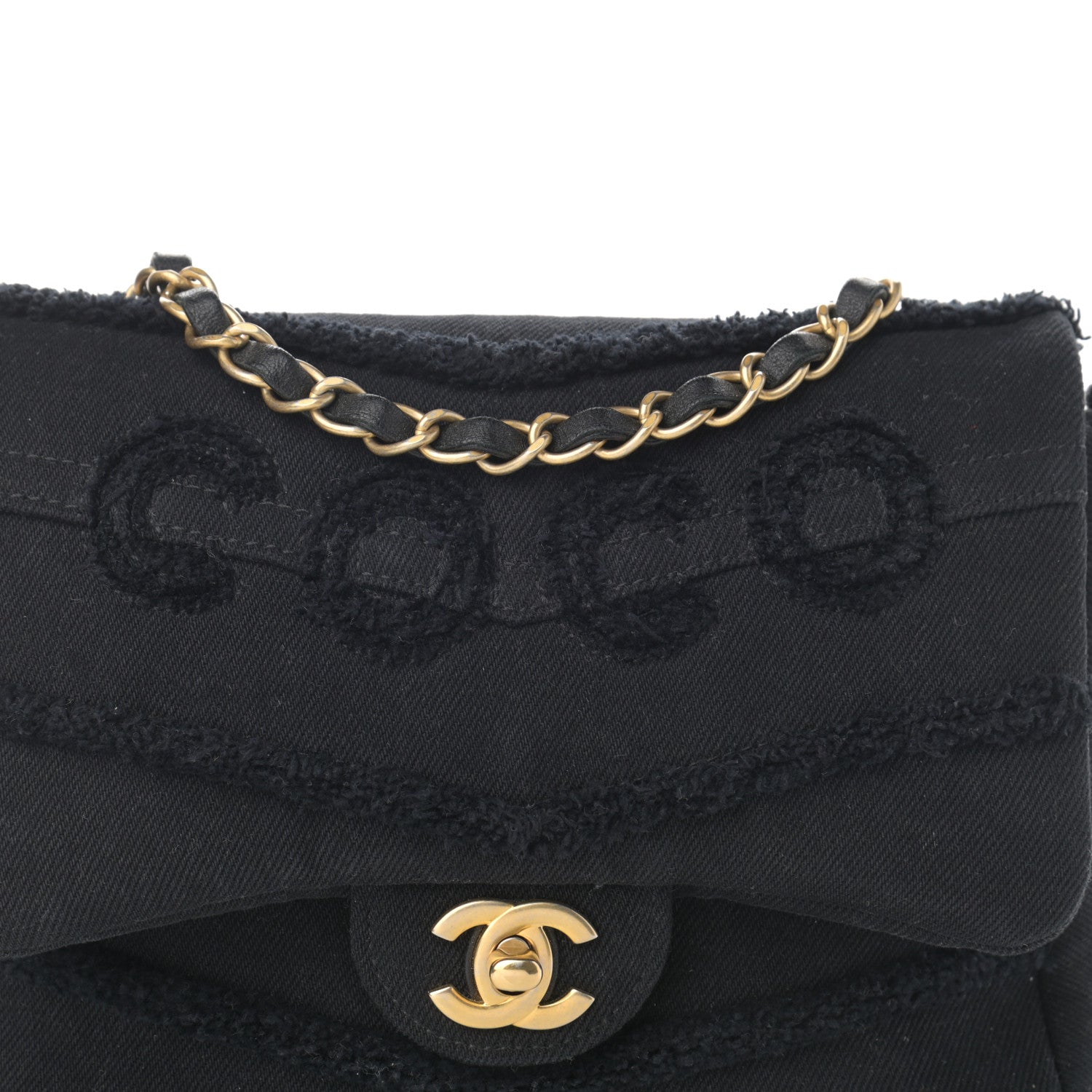Chanel Denim Coco Flap Black 7 of 9