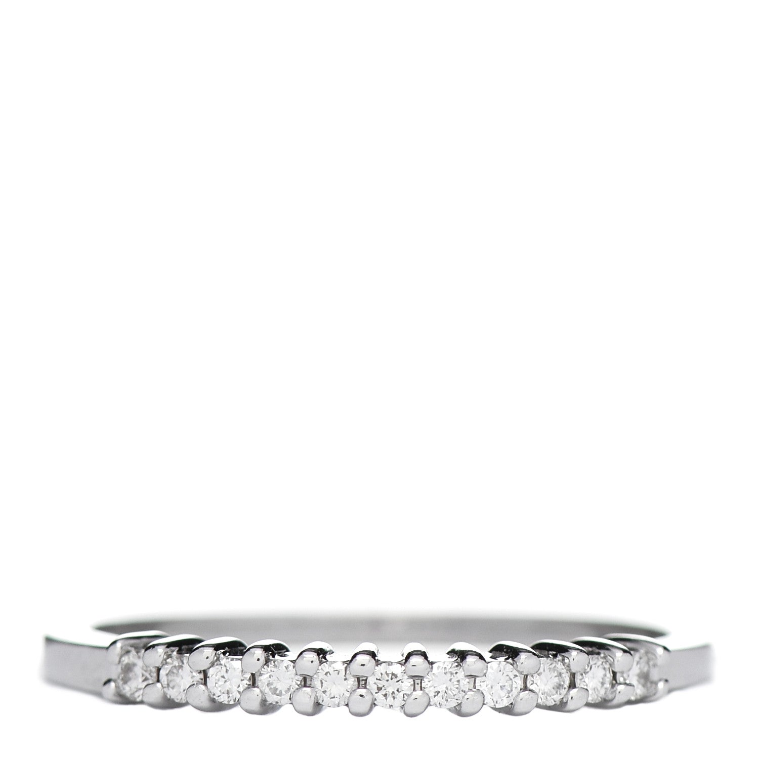Roberto Coin 18K White Gold Diamond Half Band Ring 52 6 1 of 5