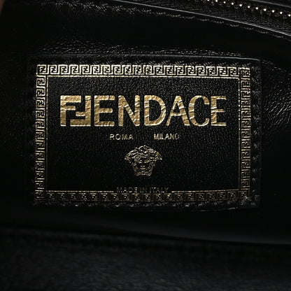 Versace X FENDI Grained Calfskin Fendace Medium La Medusa Top Handle Bag Black Brown 6 of 8