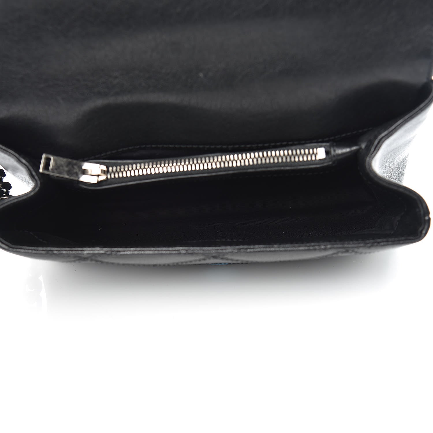 Saint Laurent Calfskin Matelasse Diamond Quilted Monogram Medium College Bag Black 5 of 11