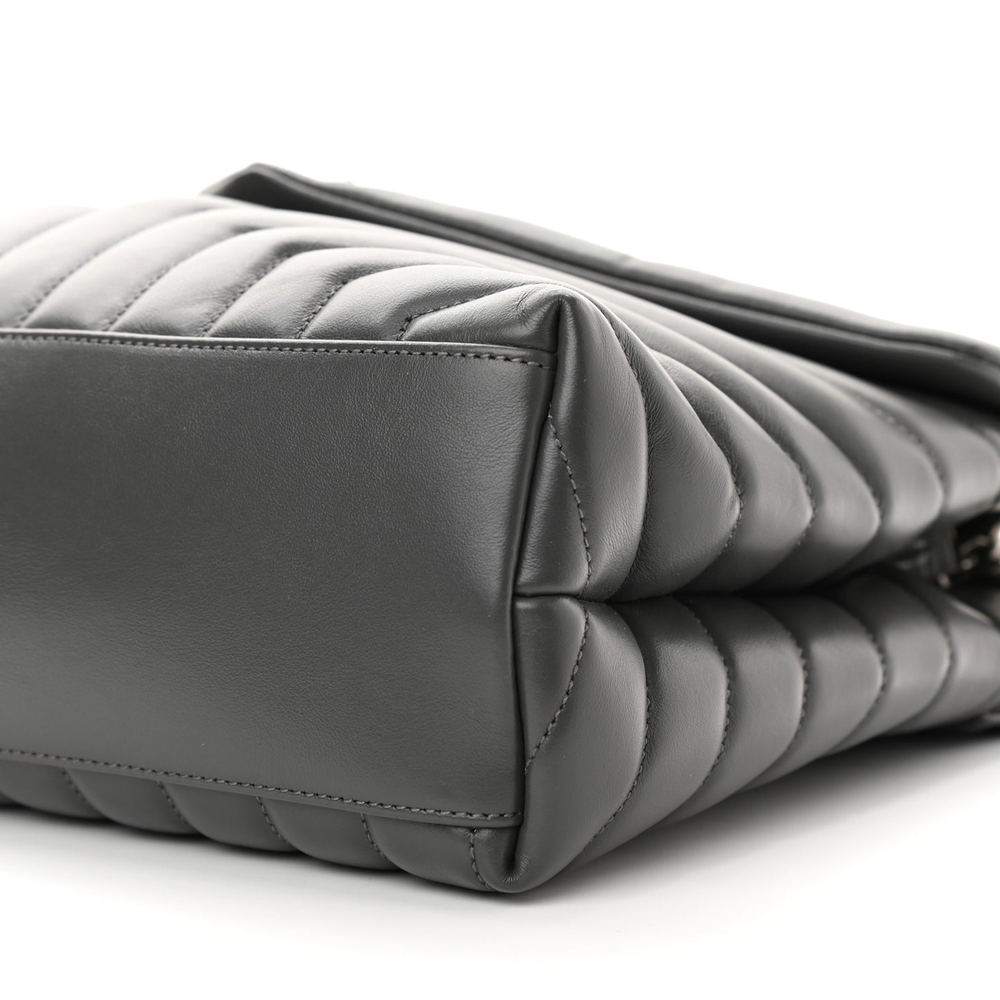 Calfskin Y Quilted Monogram Medium Loulou Chain Satchel Earth