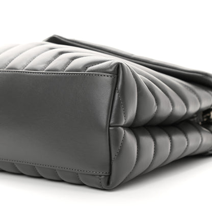 Saint Laurent Calfskin Y Quilted Monogram Medium Loulou Chain Satchel Earth 11 of 13