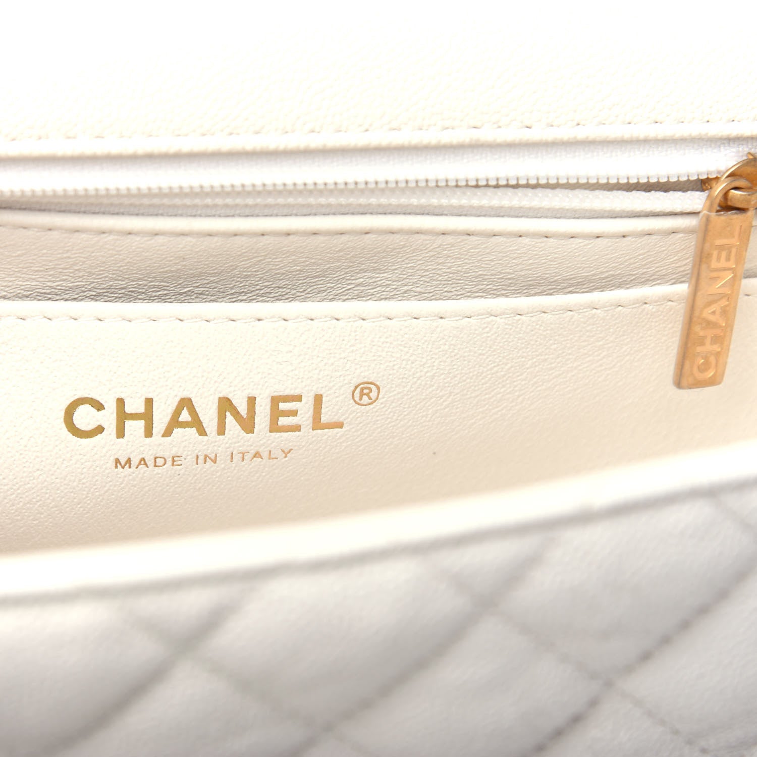 Chanel Caviar Quilted Mini Top Handle Rectangular Flap White 6 of 10