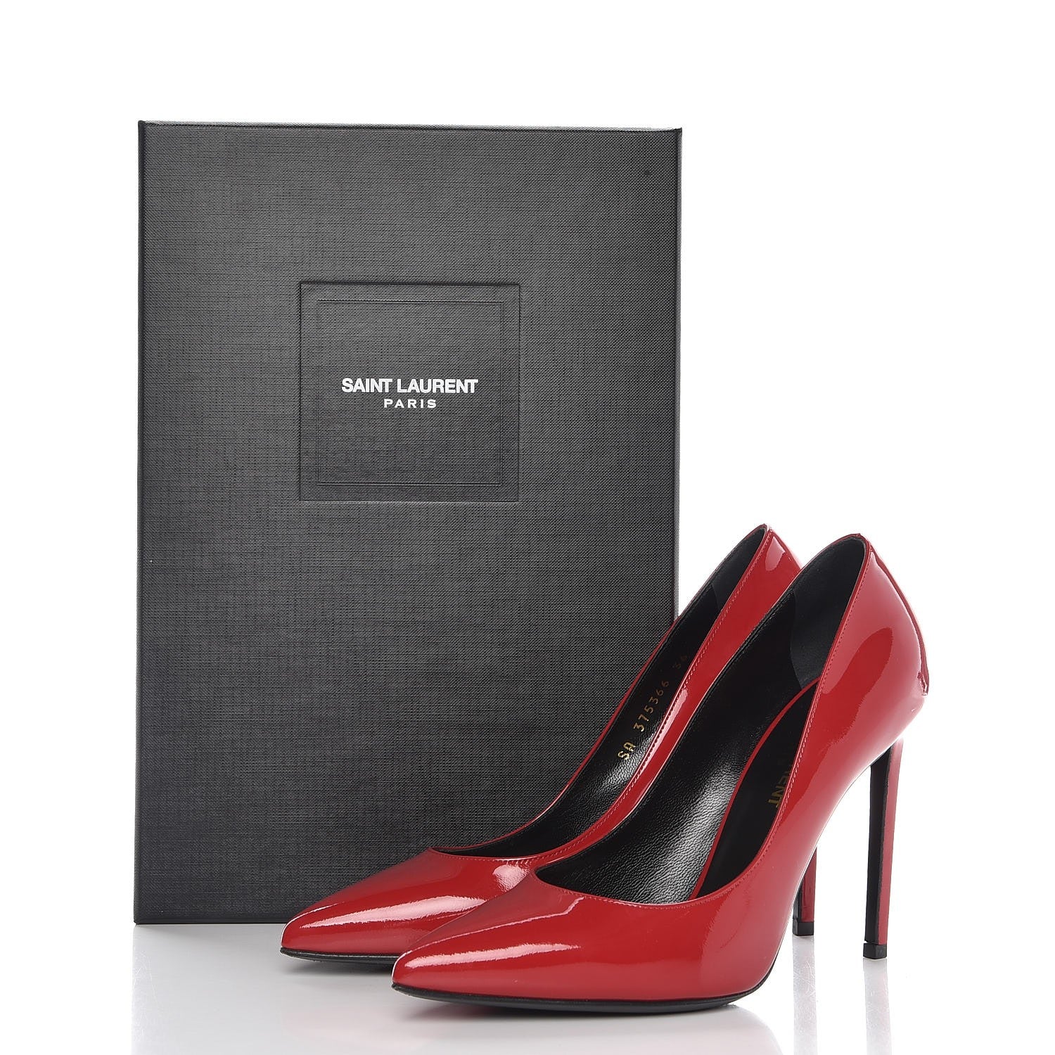 Saint Laurent Patent Classic Paris 105 Escarpin Pumps 36 New Red 12 of 12
