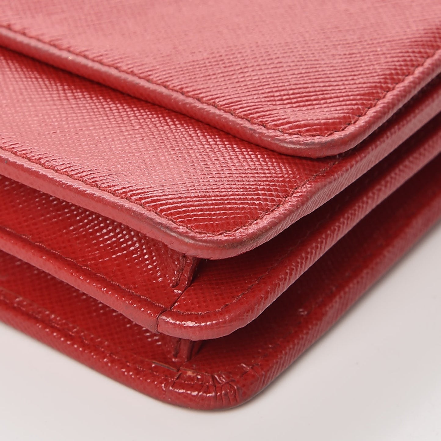 Saffiano Metal Flap Wallet With Strap Fuoco