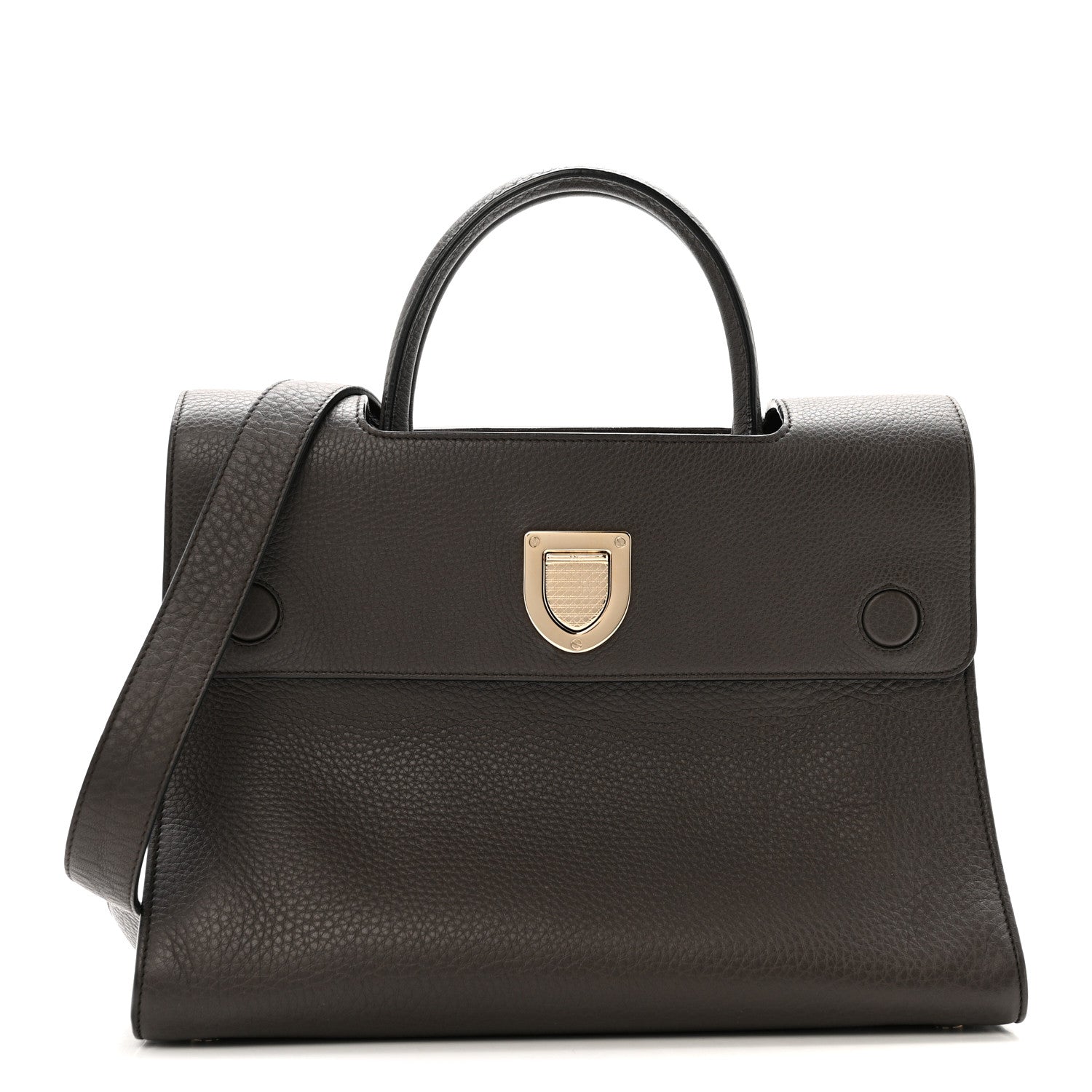 Christian Dior Grained Calfskin Medium Diorever Flap Dark Brown 1 of 14