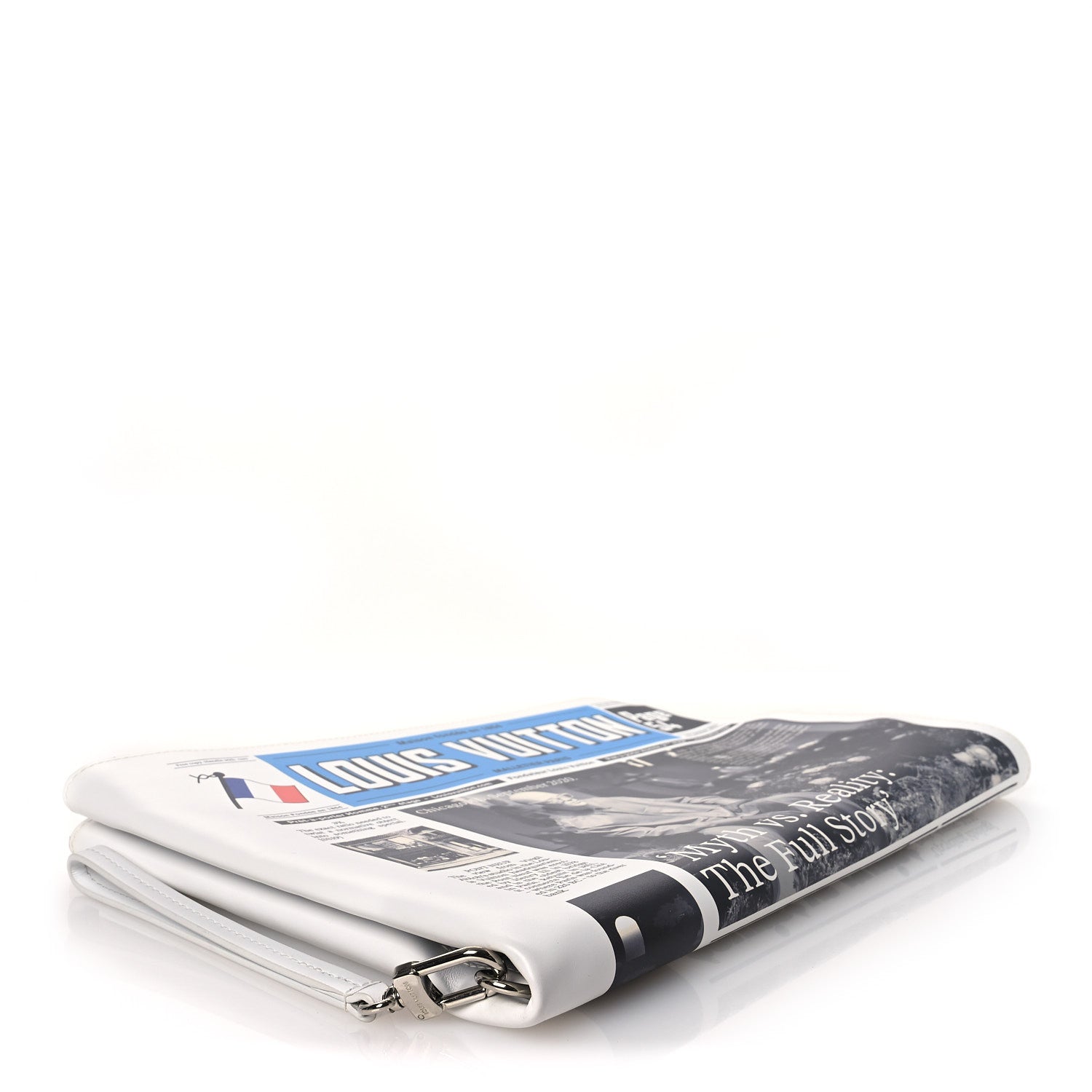 Louis Vuitton Calfskin Newspaper Print Pouch 4 of 7