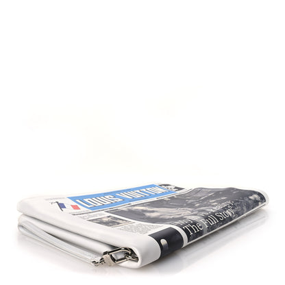 Louis Vuitton Calfskin Newspaper Print Pouch 4 of 7