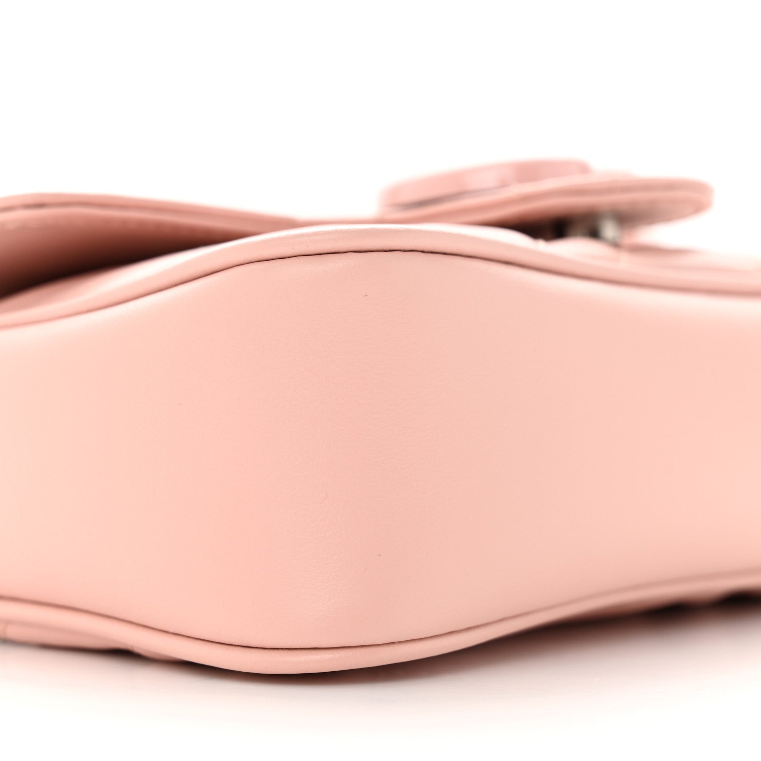 Gucci Calfskin Matelasse Monochrome GG Marmont Chain Belt Bag Perfect Pink 9 of 11