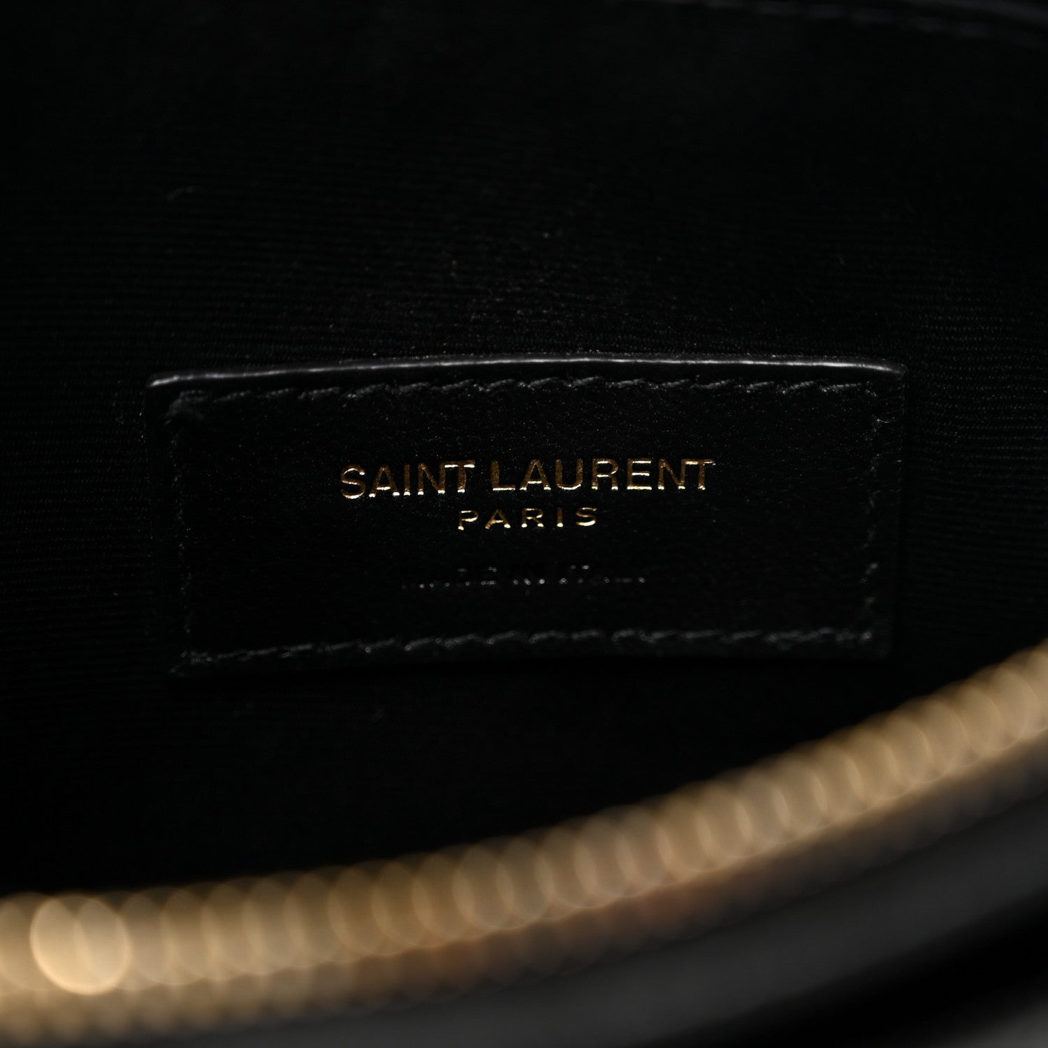 Saint Laurent Grain De Poudre Chevron Monogram Large Bill Pouch Black 6 of 8