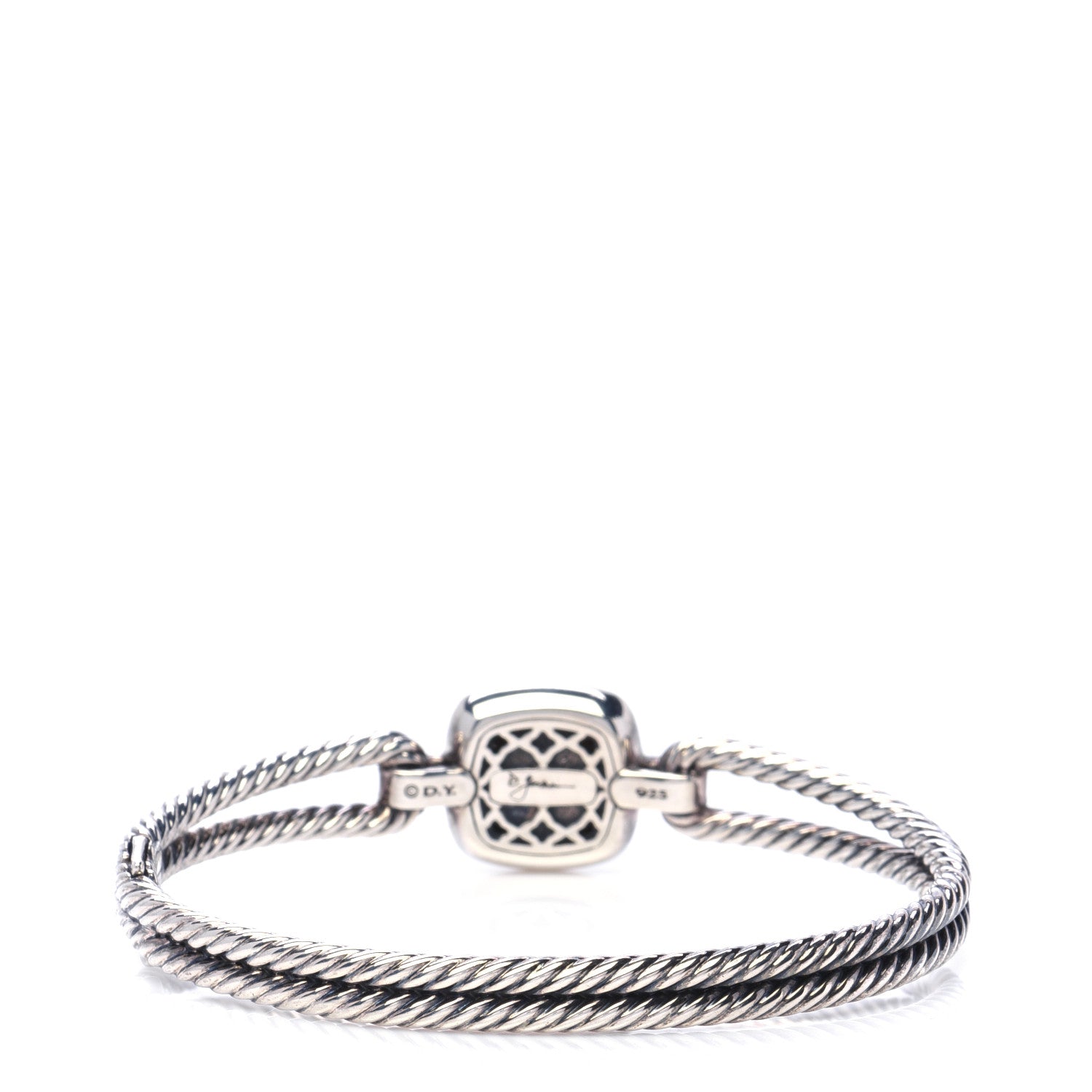 David Yurman Sterling Silver Diamond Albion Cable Bracelet 3 of 5