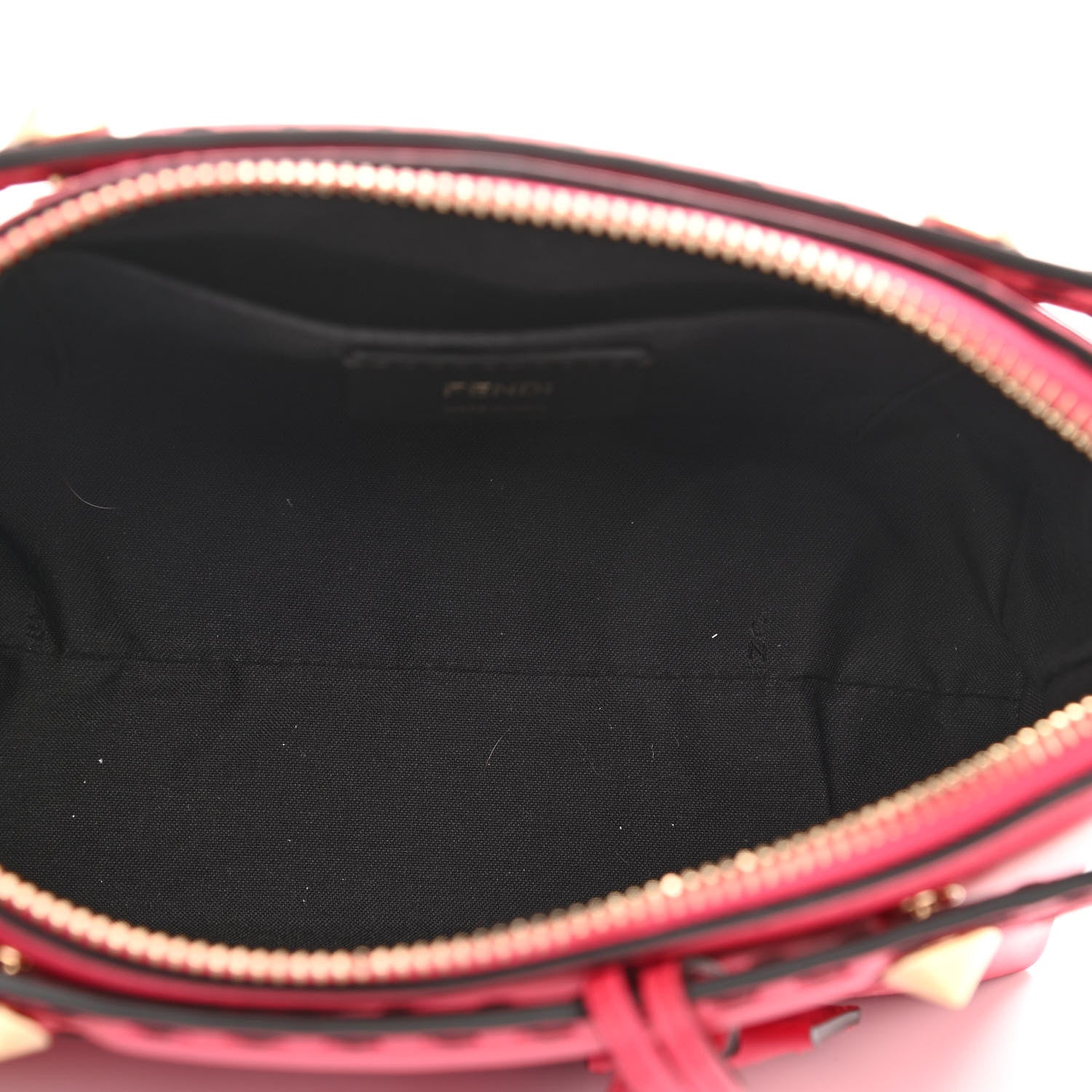 Fendi Vitello King Logo Embossed Mini By The Way Boston Bag Lampone 8 of 19