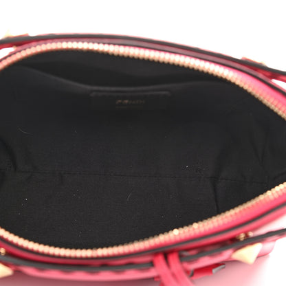 Fendi Vitello King Logo Embossed Mini By The Way Boston Bag Lampone 8 of 19