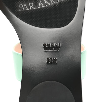 Gucci Calfskin GG Marmont Thong Sandals 39.5 Water Green 6 of 8