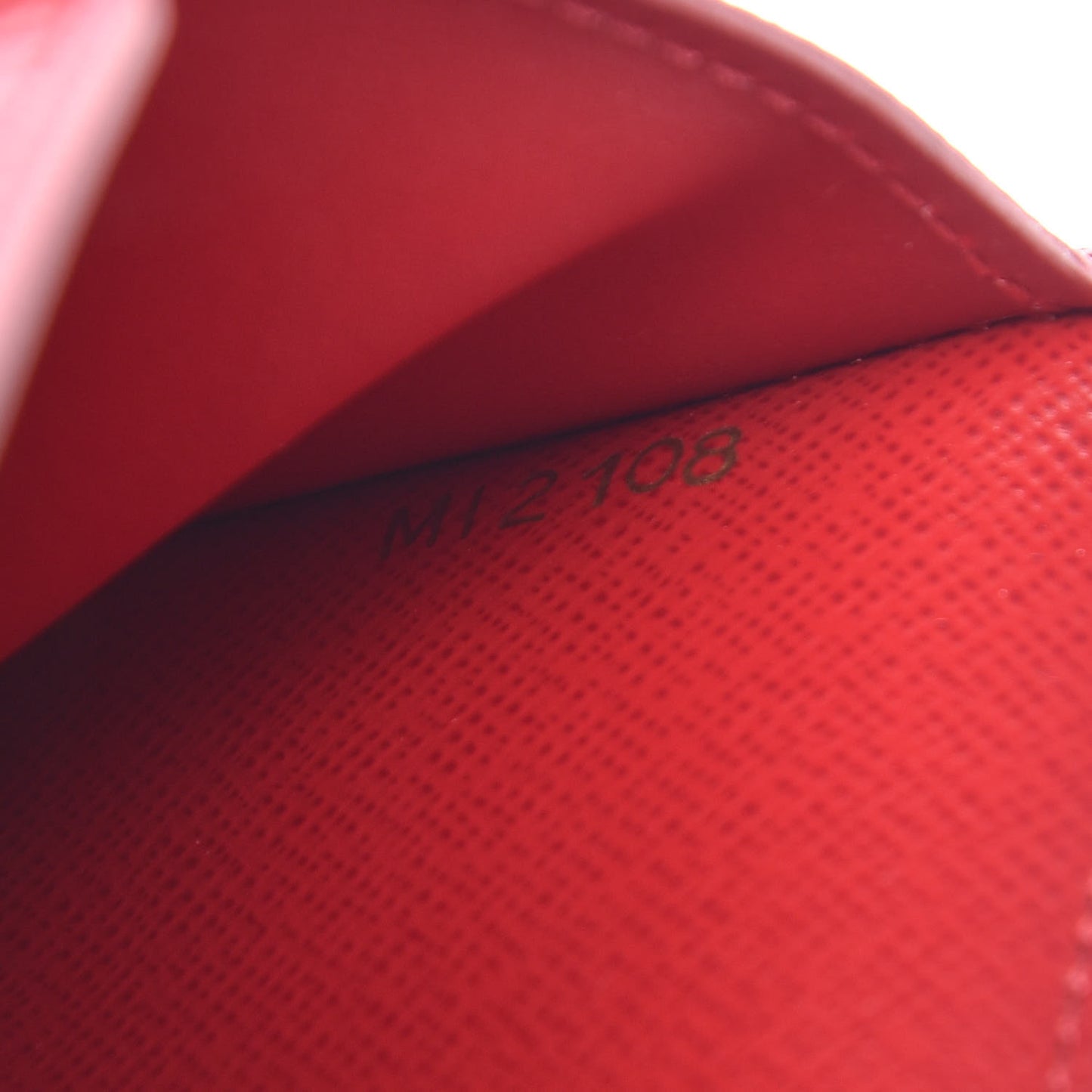Damier Ebene Studded Victorine Wallet Cherry