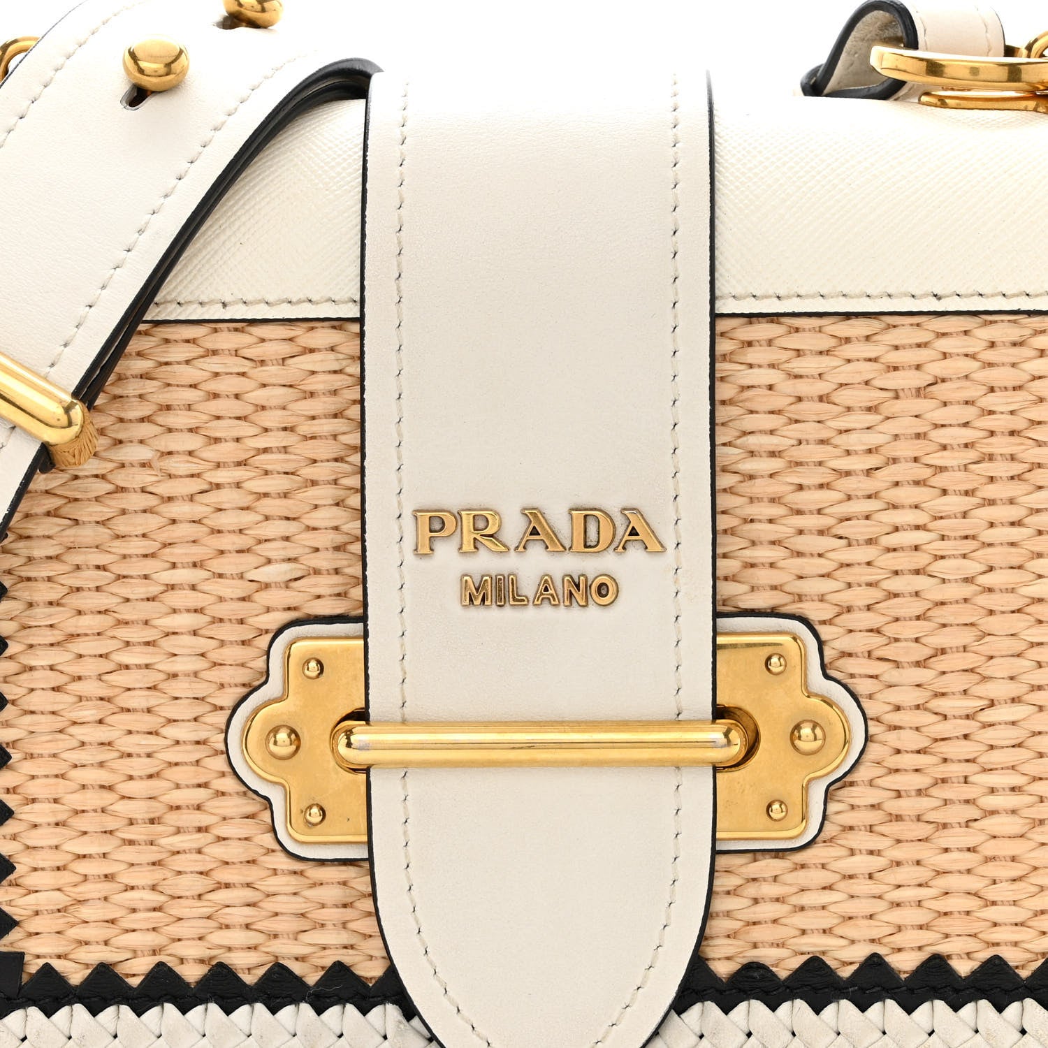 Prada City Calf Raffia Saffiano Cahier Bag Naturale White 8 of 11