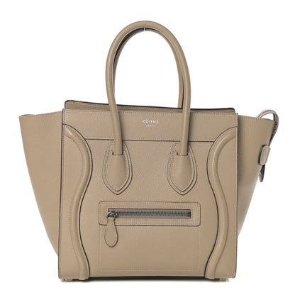 Celine Drummed Calfskin Micro Luggage Dune 1 of 14