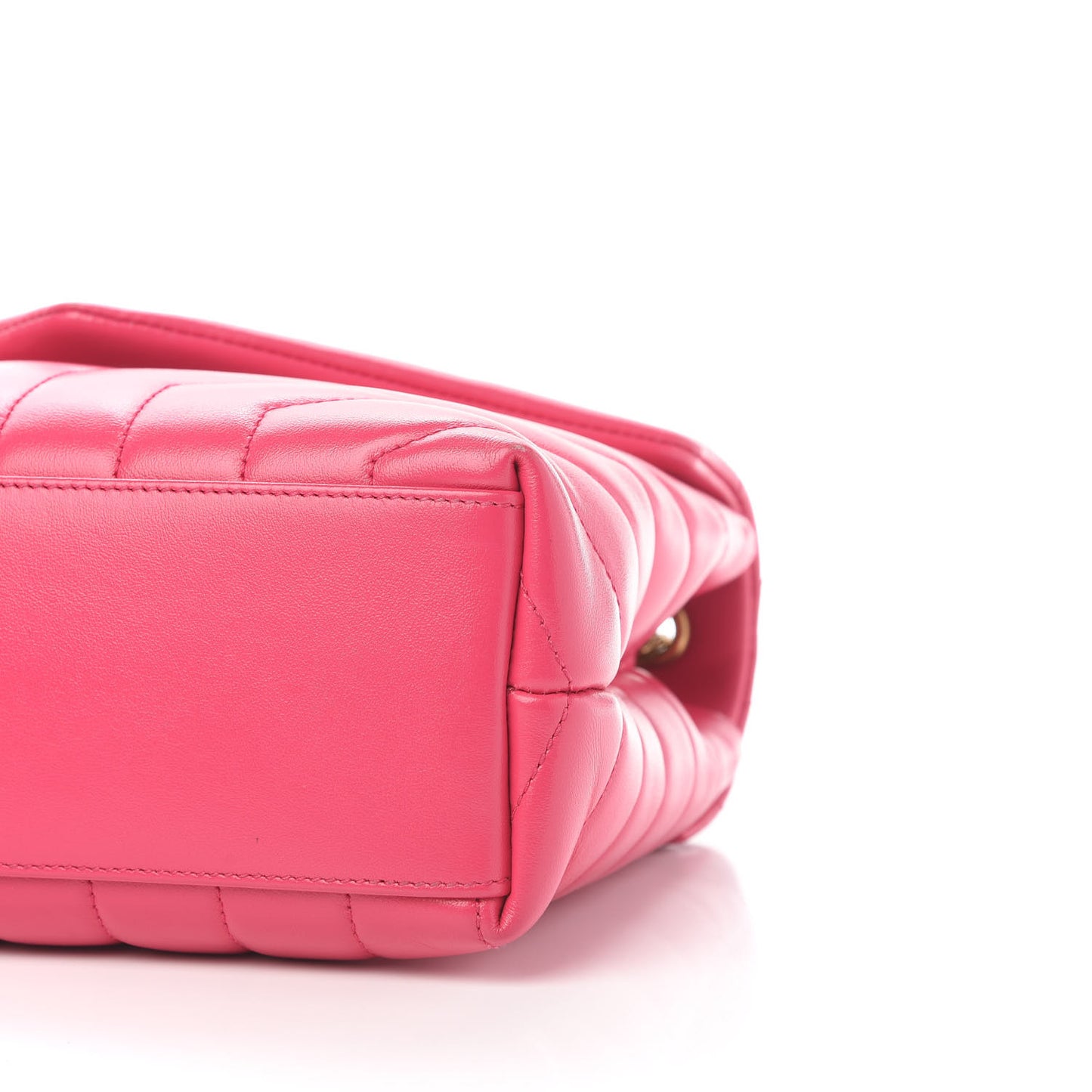 Calfskin Y Quilted Monogram Small Loulou Chain Satchel Fresh Fuchsia