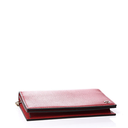 Gucci Dollar Calfskin Medium Betty Chain Wallet Tabasco Red 3 of 9