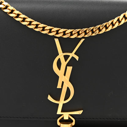 Saint Laurent Smooth Calfskin Small Classic Monogram Kate Tassel Satchel Black 7 of 9