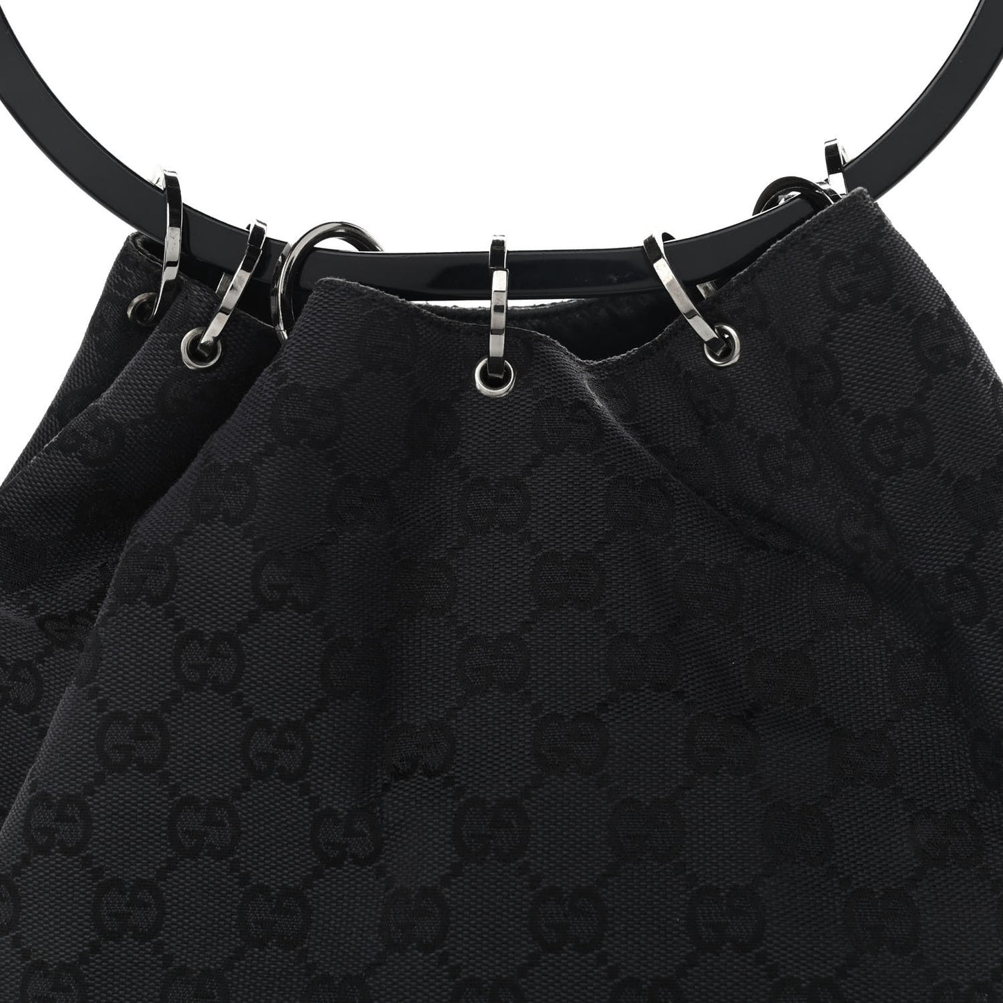 Monogram Loop Bucket Tote Black