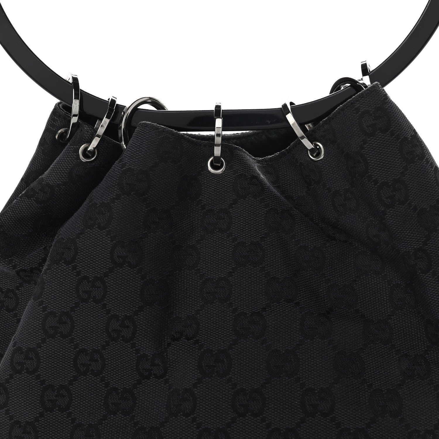 Gucci Monogram Loop Bucket Tote Black 8 of 11