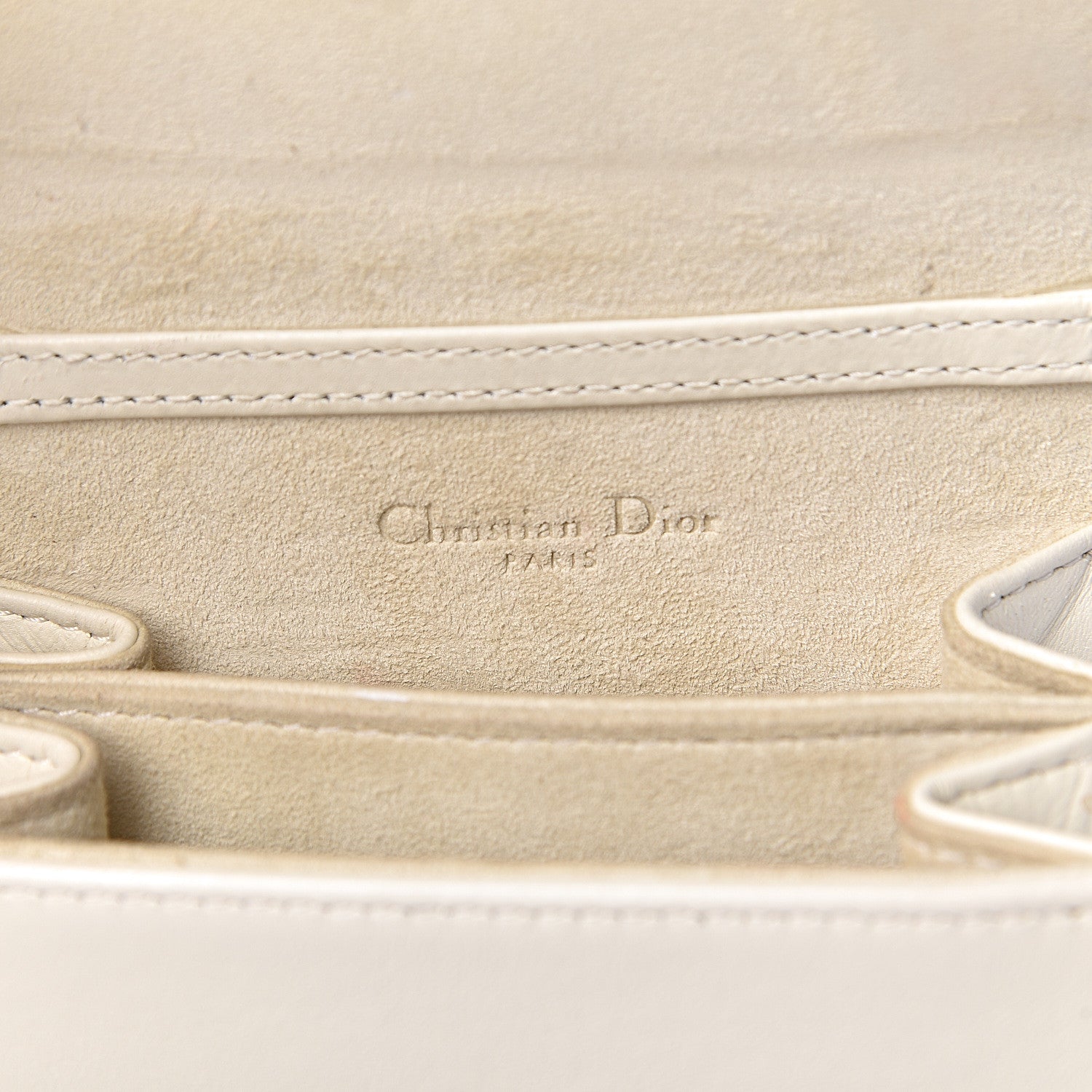 Christian Dior Lambskin Studded Vertical Diorama White 6 of 11
