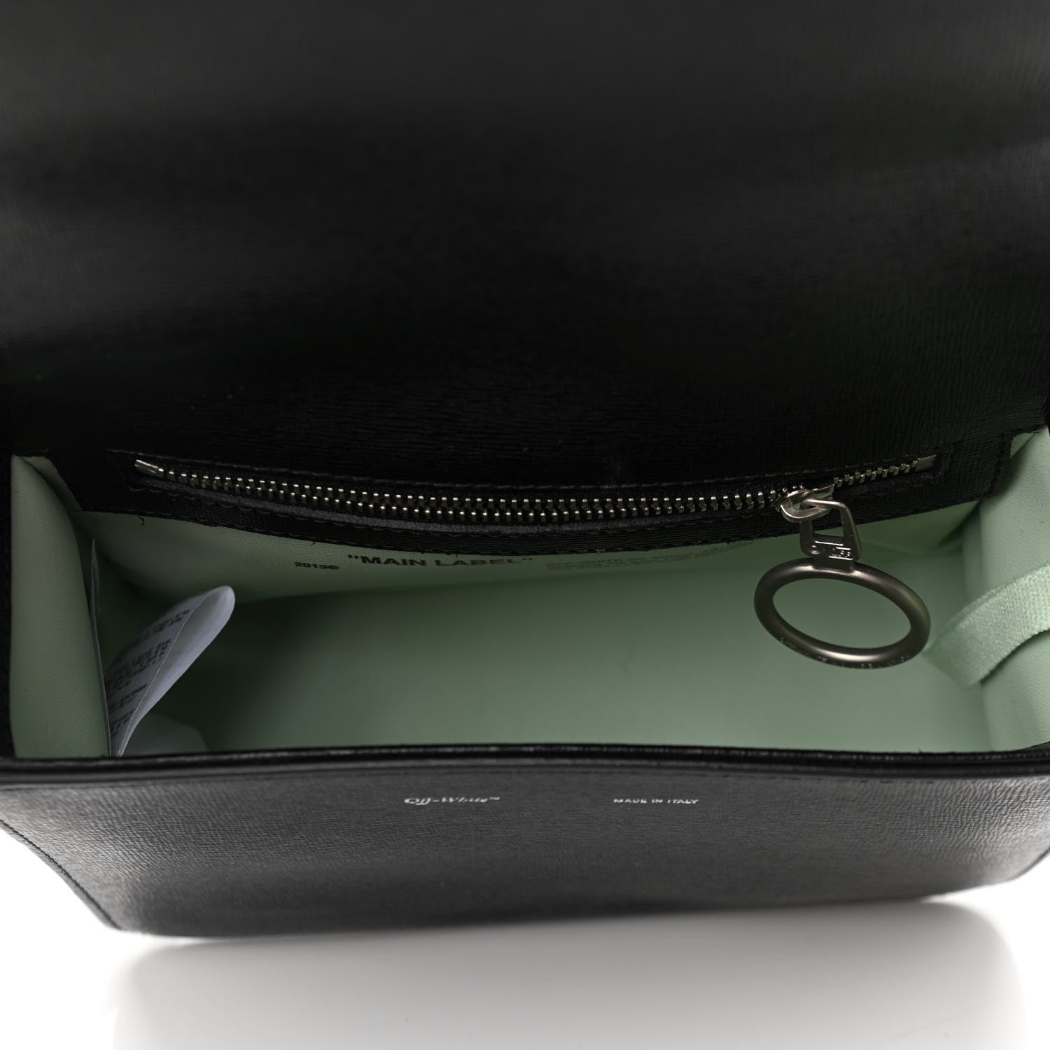 Off-White Calfskin Binder Clip Bag Black 5 of 9