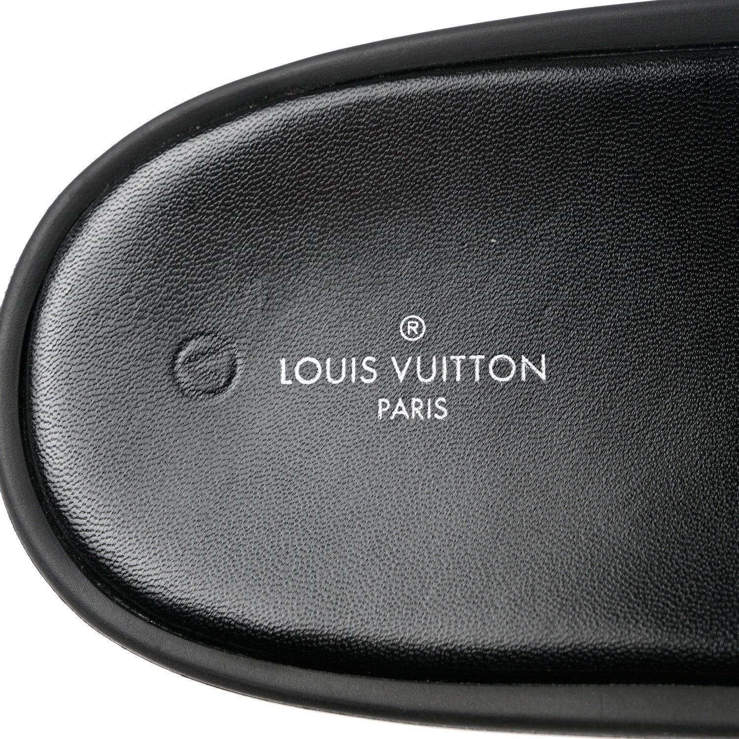 Louis Vuitton Calfskin Logo Sunbath Slide Sandals 38 Black 8 of 8