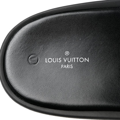 Louis Vuitton Calfskin Logo Sunbath Slide Sandals 38 Black 8 of 8