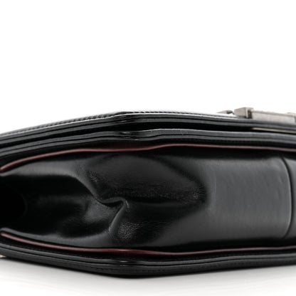 Chanel Calfskin Embossed Medium Paris Salzburg Boy Flap Black 9 of 11