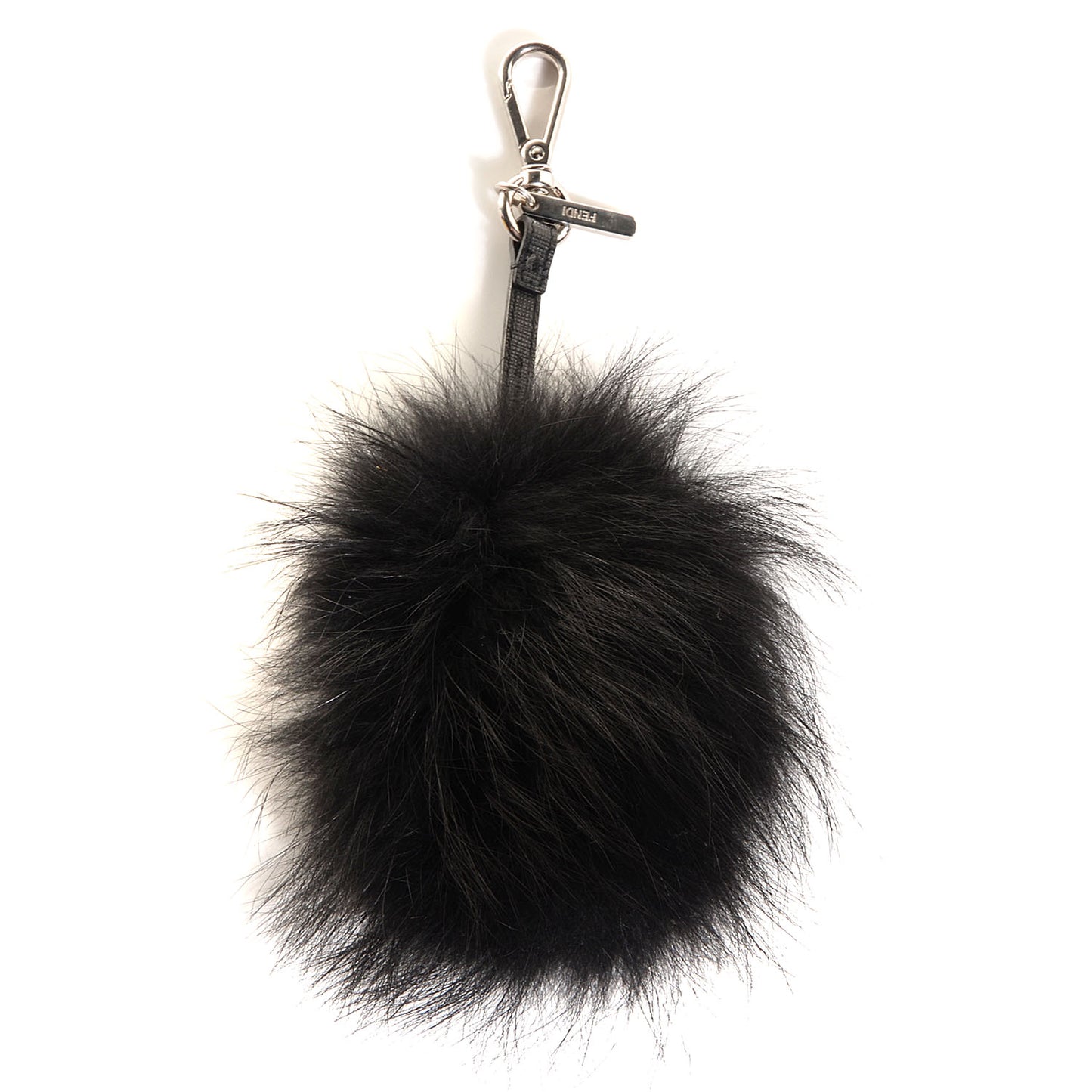 Vitello Elite Fox Fur Fusto Monster Bag Bug Charm Black Yellow
