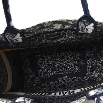 Christian Dior Canvas Embroidered Medium Dioriviera Toile De Jouy Book Tote Blue 6 of 13