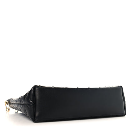 Louis Vuitton Lambskin Embossed Monogram Coussin Hobo MM Black 5 of 12