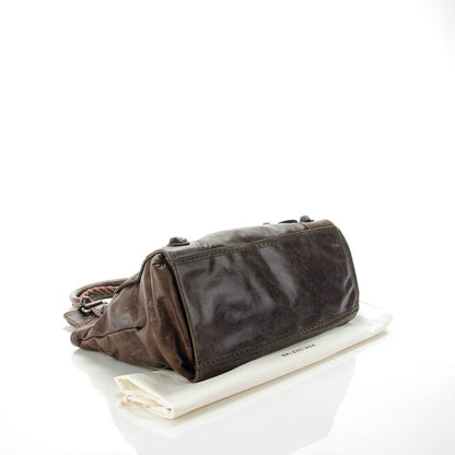 Balenciaga Agneau Giant Brogues Hardware Folder Charbon 4 of 7