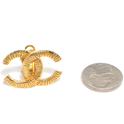 Chanel CC Clip On Earrings Gold 2 of 5