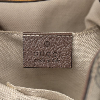 Gucci GG Supreme Monogram Neo Vintage Drawstring Bucket Backpack Beige New Acero Crop 6 of 22
