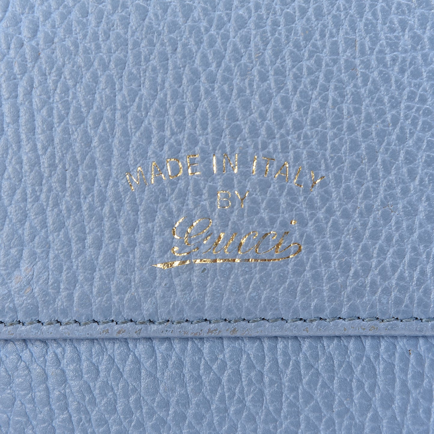 Dollar Calfskin Swing French Flap Wallet Mineral Blue