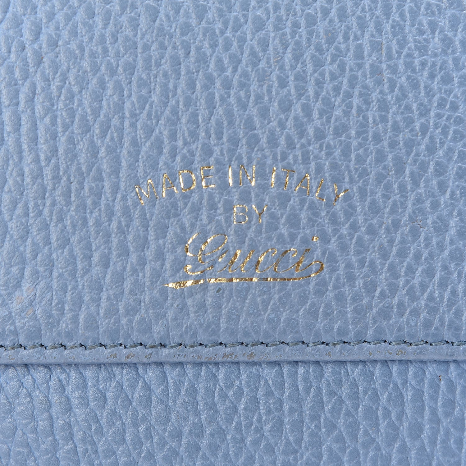 Gucci Dollar Calfskin Swing French Flap Wallet Mineral Blue 7 of 9