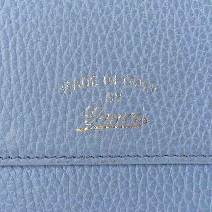 Gucci Dollar Calfskin Swing French Flap Wallet Mineral Blue 7 of 9