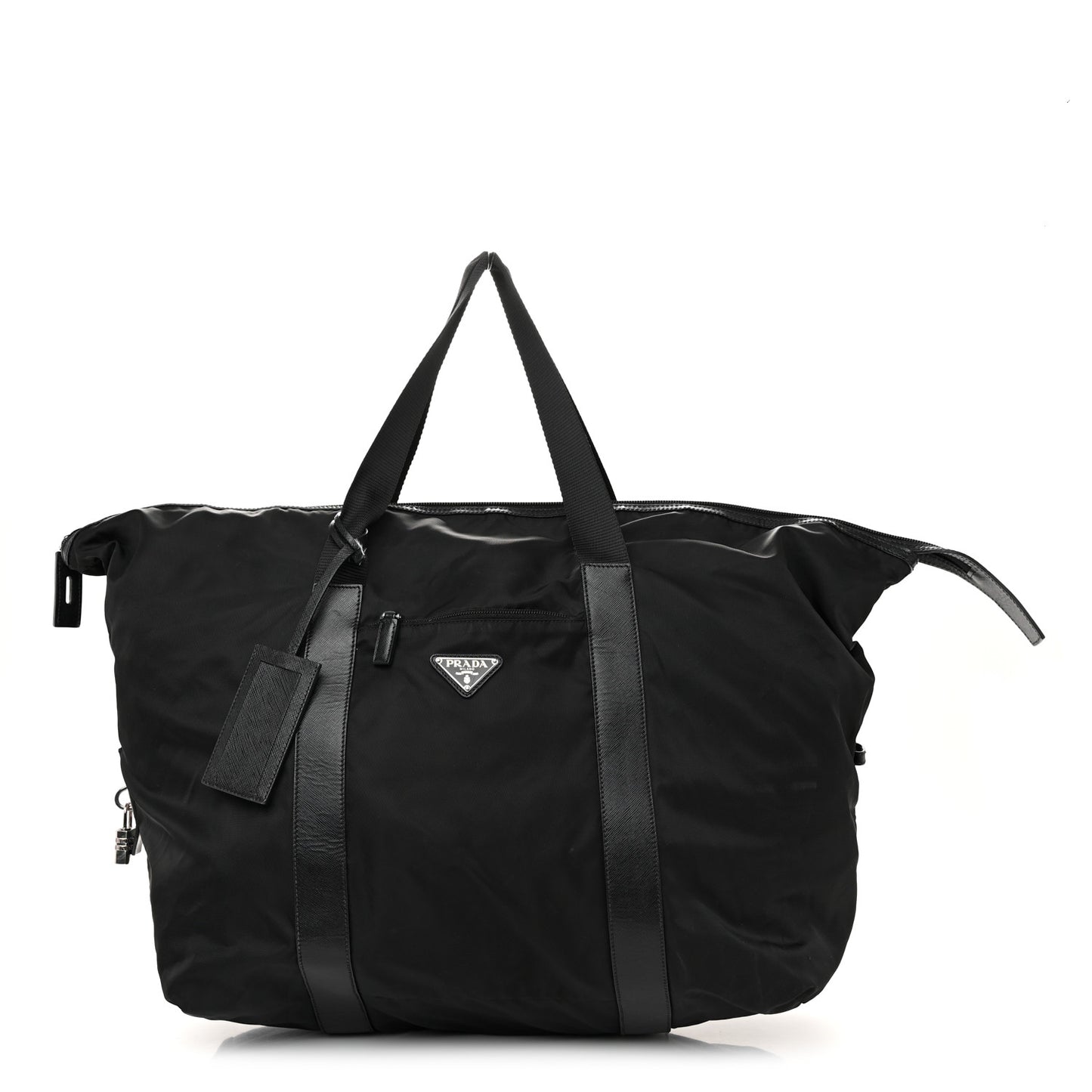 Tessuto Nylon Saffiano Carry On Travel Bag Black