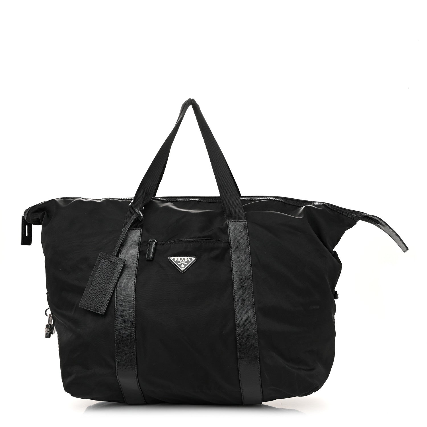 Prada Tessuto Nylon Saffiano Carry On Travel Bag Black 1 of 13