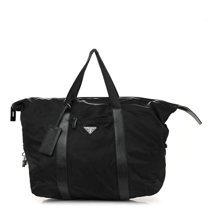Prada Tessuto Nylon Saffiano Carry On Travel Bag Black 1 of 13