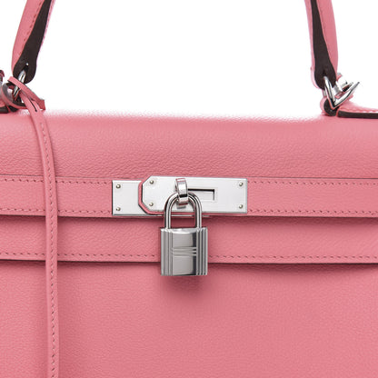 Hermes Evercolor Verso Kelly Retourne 28 Rose D'Ete Cobalt 8 of 15