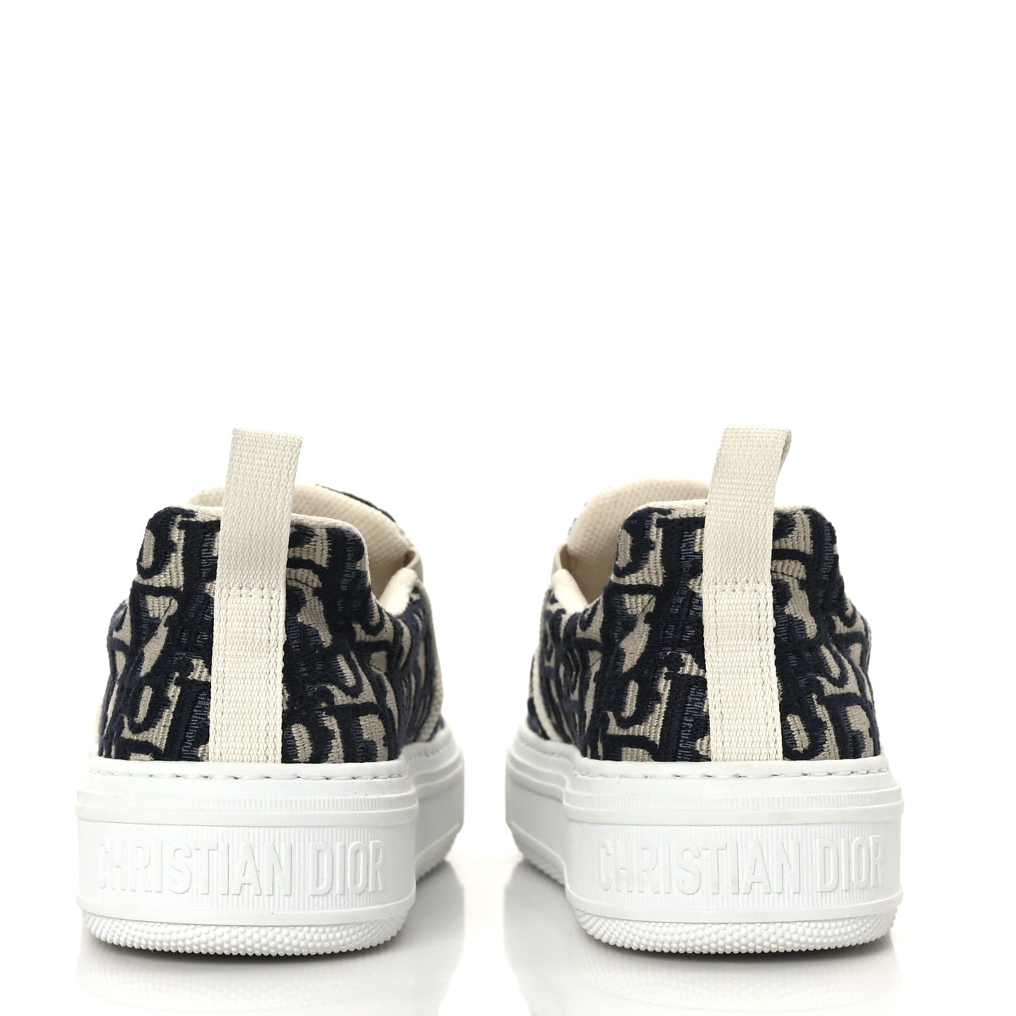 Canvas Oblique Embroidered Womens Solar Slip On Sneakers 36.5 Deep Blue