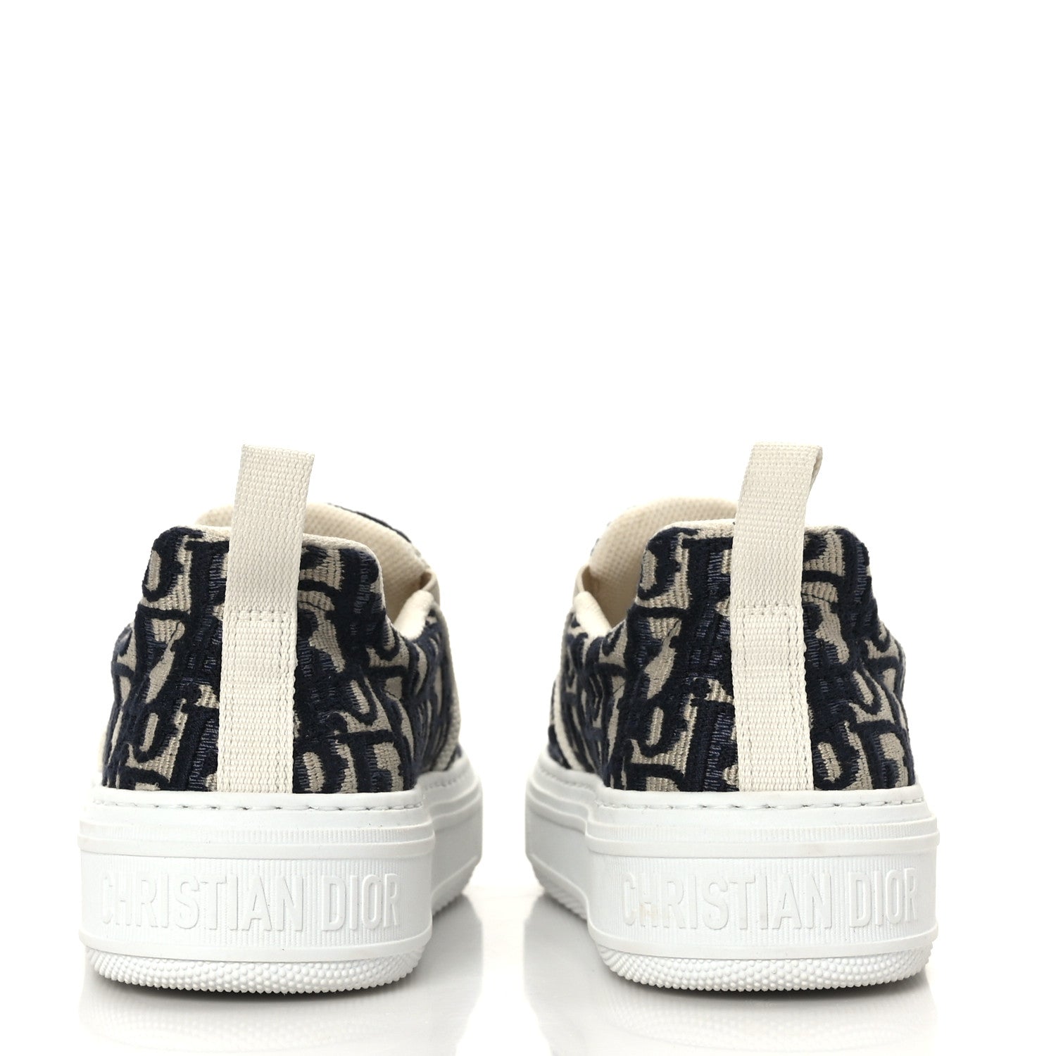 Christian Dior Canvas Oblique Embroidered Womens Solar Slip On Sneakers 36.5 Deep Blue 5 of 8