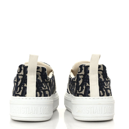 Christian Dior Canvas Oblique Embroidered Womens Solar Slip On Sneakers 36.5 Deep Blue 5 of 8