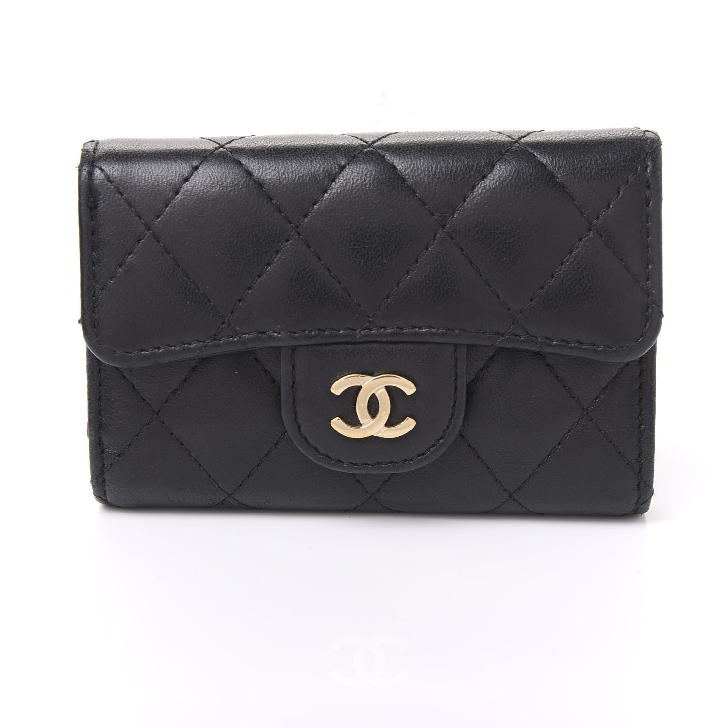Chanel Lambskin Quilted 4 Key Holder Black 9 of 10